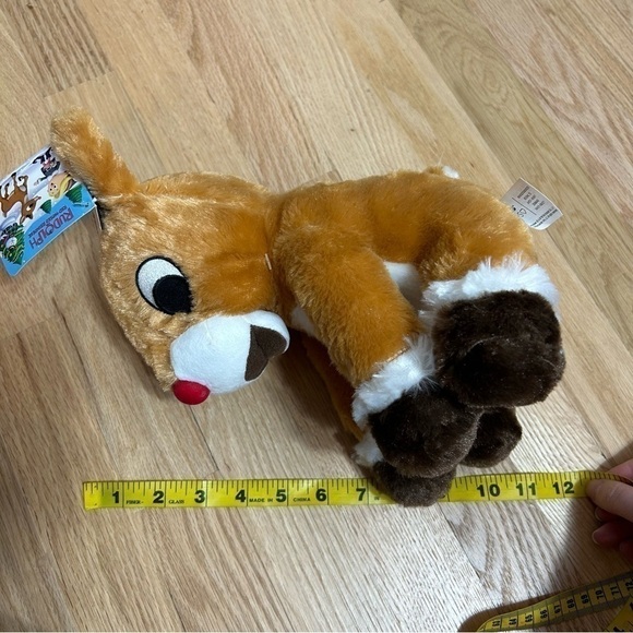 Rudolph the Red Nosed Reindeer Plush NWT Stuffed Animal Christmas Kids Toy Brown - Picture 8 of 8